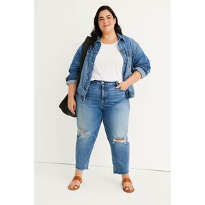 Madewell The Perfect Vintage Blue Distressed Denim Jeans   Women’s Plus Size 37